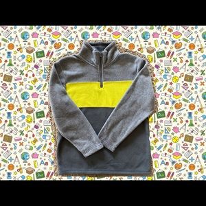 Boys Children’s Place yellow grey fleece jacket